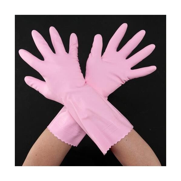 [S/310mm]  手袋(中厚手.塩化ビニール/ピンク) EA354GF-41 1双