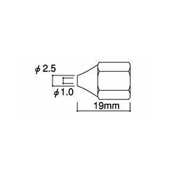 [EA305HF-2用]    φ1.0x19mm 替ノズル EA305HF-21 1個