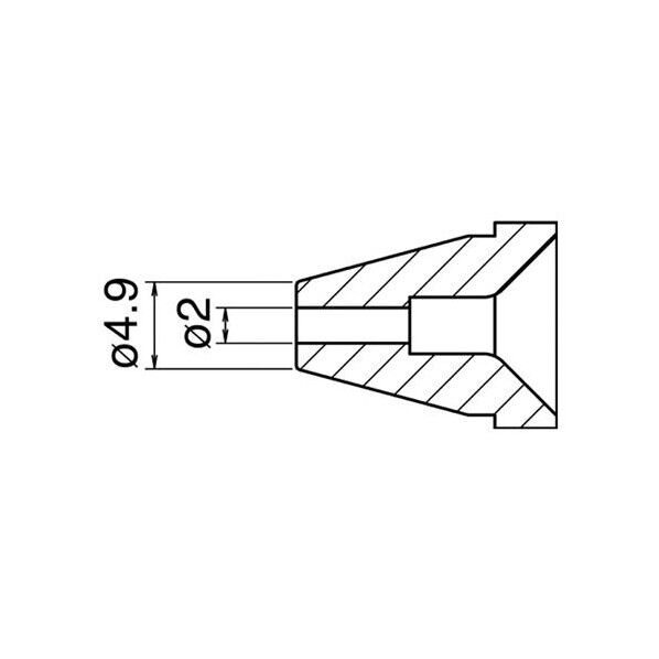エスコ(esco) φ2.0/φ4.9mm 交換ノズル(EA323MA-2用) EA323MA-35 1本