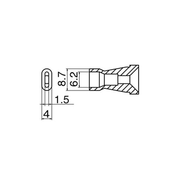 エスコ(esco) φ6.2/φ8.7mm 交換ノズル(EA323MA-2用) EA323MA-39 1本
