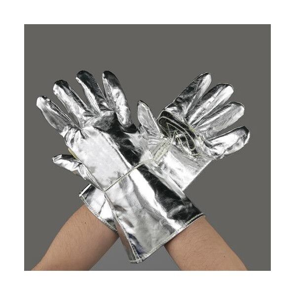 [フリー]330mm 手袋(ケブラーー.表面アルミ) EA353AB-33 1双