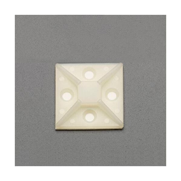 ※法人専用品※エスコ 38.5x38.5mm結束バンド用ベース(粘着付/100個) EA475EZ-38 1袋