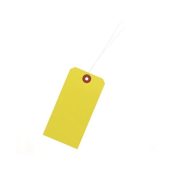 30x 60mm 針金荷札(黄/1000枚) EA475HZ-23 1束