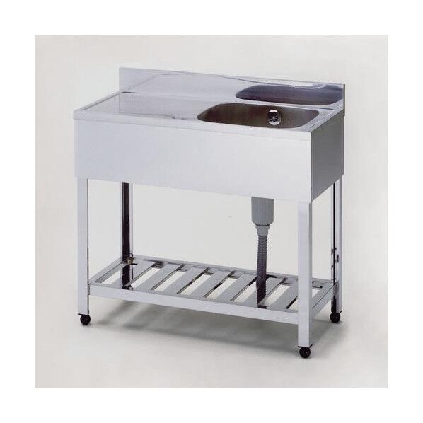 900x450x890mm 一槽水切シンク(左水槽/SUS430 EA468EF-22L 1台