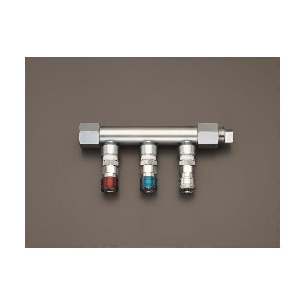 Rc 3/4インチ/3連 エアー配管分岐カップリング