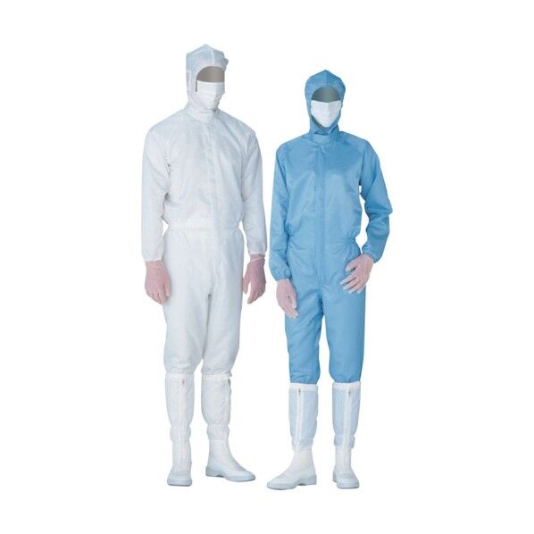安全 クリーンウェア 一般型男女共用クリーンスーツ S1080W ホワイト 4L S1080W-4L 1点