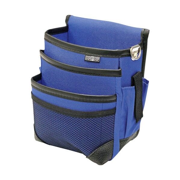 SBS ポリエステル製3段腰袋 スリーステップバック ブルー S-115 1点