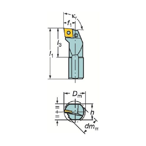 T-Max P ネガチップ用ボーリングバイト S20S-PCLNL 1