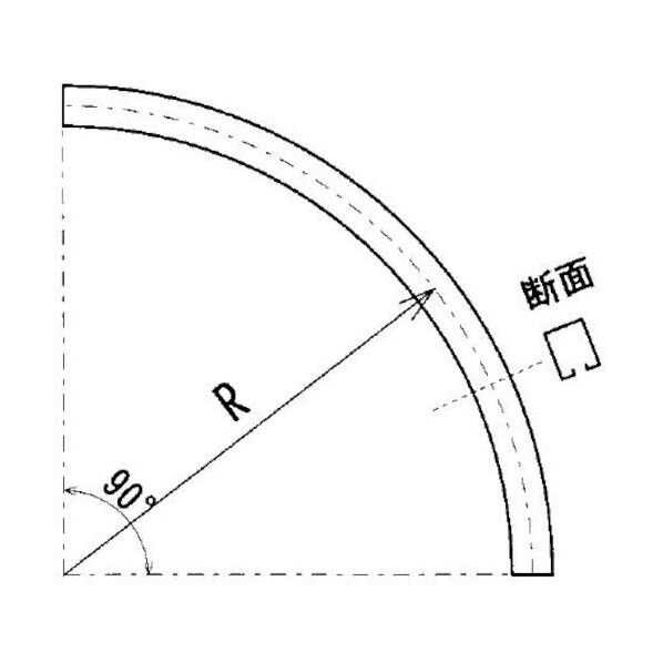 カーブレール(上)900R(ステンレス製) 2号
