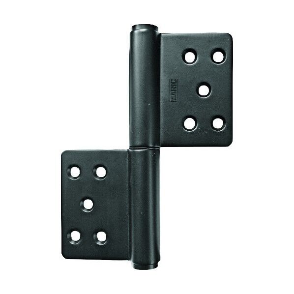 KJ旗丁番127ミリ マットブラック ビス付