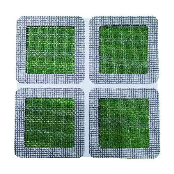 IWATANI 創進 網戸補修シート グレー正方形小 190 x 125 x 5 mm 8枚