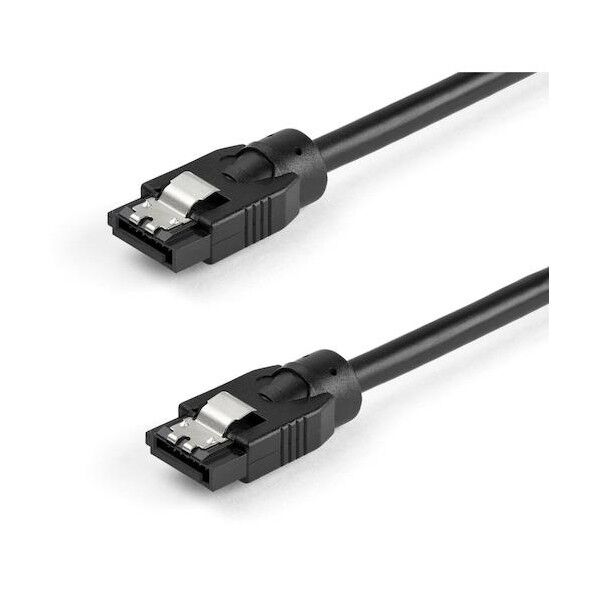 ドライブケーブル/SATA/30cm/ラッチ付き/丸型/ブラック SATRD30CM 1本