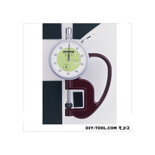 PEACOCK G-0.4N 用途別ダイヤルシックネスゲージ 厚み測定器 0.01mmタイプ ピーコック PK115321 G0.4N 1個