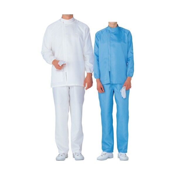 安全 クリーンウェア 男女共用 上衣 S3310B 上 ブルー LL S3310B-LL 1点