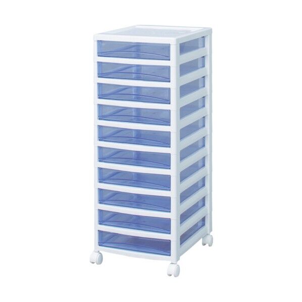 スーパークリアチェスト ホワイト/クリアブルー 400 x 330 x 800 mm SCE-S1000 1点