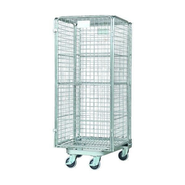 鋼製カゴ車セキュリティカーゴEU(メッキ仕様) SCC-EU 1点