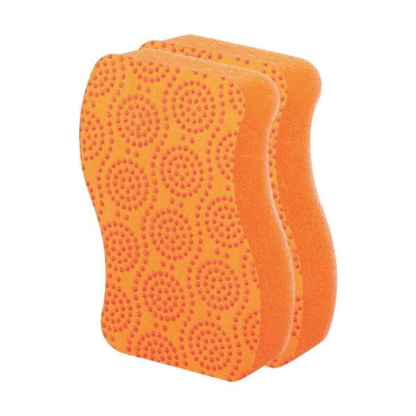 スコッチ・ブライト スクラブドット清潔スポンジ2個パック(オレンジ) SDS-02KE2PM 1点