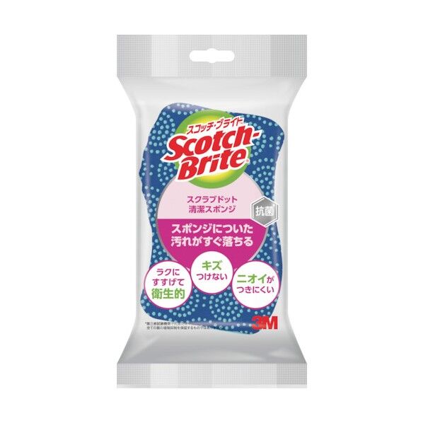 スコッチ･ブライト スクラブドット清潔スポンジ(ブルー) SDS-02KB 1点