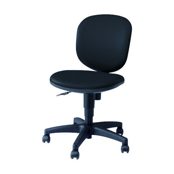 事務用チェア グレー 肘なし ビニールレザー SER510-GL 1点