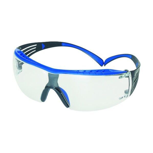 保護メガネセキュアフィット(ヒサシ付) スコッチガード防曇コーティングタイプ SF401XSGAF-BLU 1点