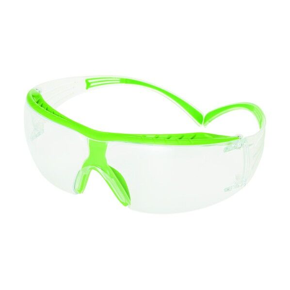 保護メガネセキュアフィット(ヒサシ付) スコッチガード防曇コーティングタイプ SF401XSGAF-GRN 1点