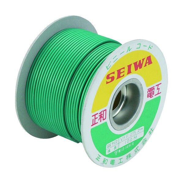 アースコード VSFコード ドラム巻 緑 100m SF-100CD 1点.