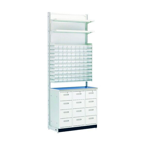 MDS調剤什器 引出し2列 900×500×2400 SF7575-WH 1点