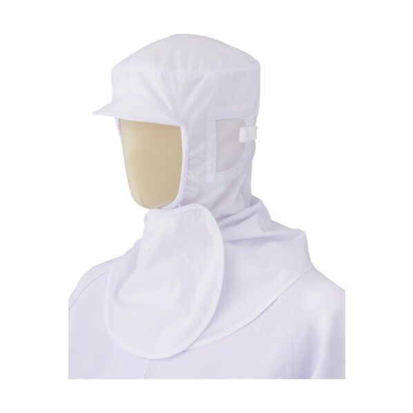 安全 食品フード SH09W(耳部メッシュタイプ) ホワイト フリー SH09W-F 1点