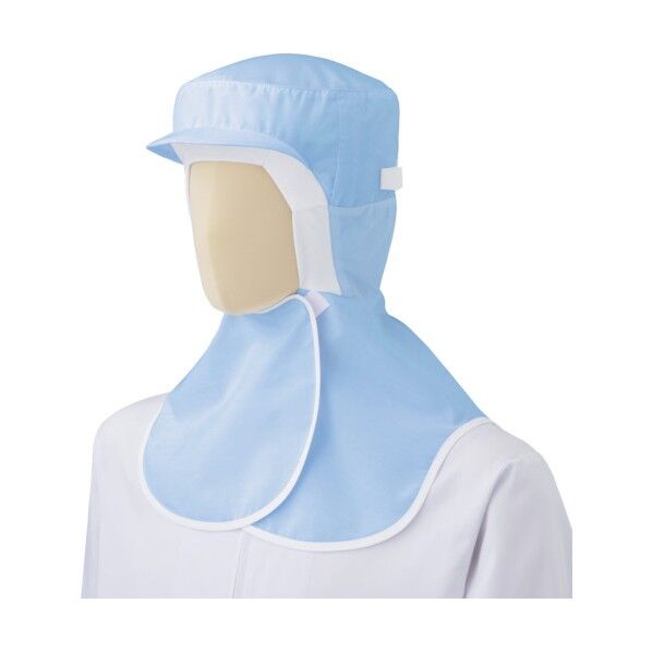 安全 食品フード SH17B(ツバ付・マスク掛けマジックタイプ) ブルー フリー SH17B-F 1点