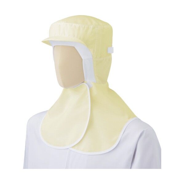 安全 食品フード SH17Y(ツバ付･マスク掛けマジックタイプ) イエロー フリー SH17Y-F 1点