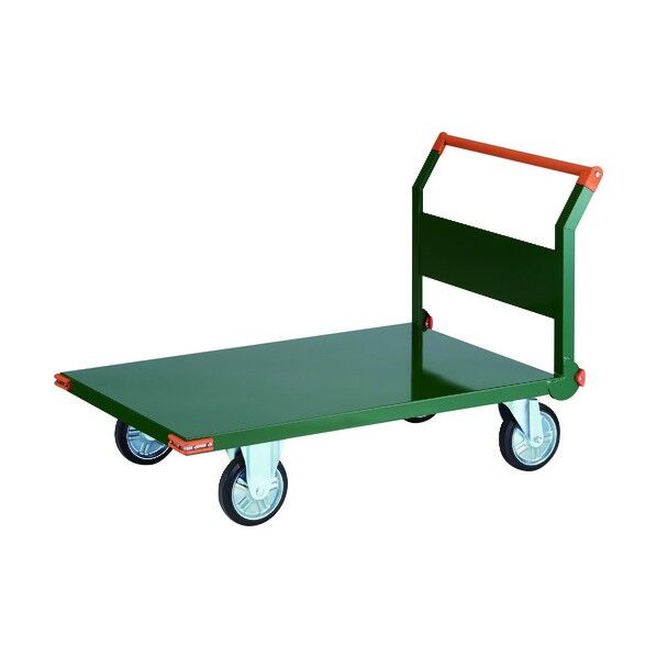 鋼鉄製運搬車(固定ハンドルタイプ・ハンドル側自在キャスター)