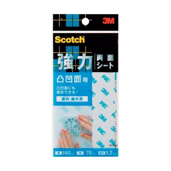 スコッチ 強力両面シート凸凹面用 70mm×140mm SH-70R 1点