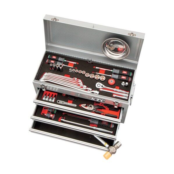 ラチェットコンビネーションレンチ採用スタンダードセット(3段3引出し) シルバー SK36721XS 1ケース