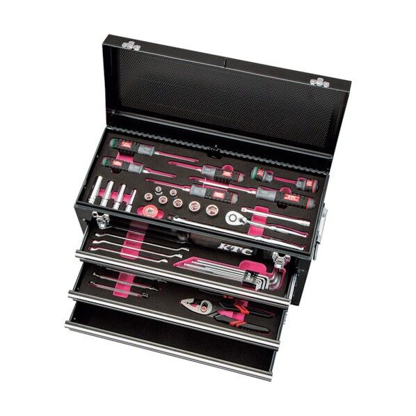 ラチェットコンビネーションレンチ採用スタンダードセット(3段3引出し) ブラック SK35121XBK 1ケース