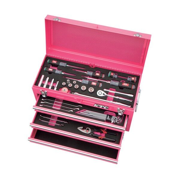 ラチェットコンビネーションレンチ採用スタンダード特別色セット(3段3引出し) ピンク SK35121XP 1ケース