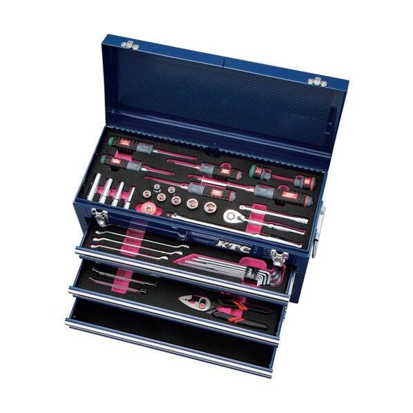 ラチェットコンビネーションレンチ採用スタンダード特別色セット(3段3引出し) ネイビー SK35121XNV 1ケース