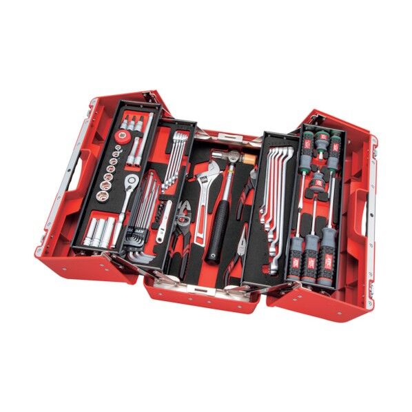 両開き樹脂ケーススタンダードセット レッド SK35621P 1ケース