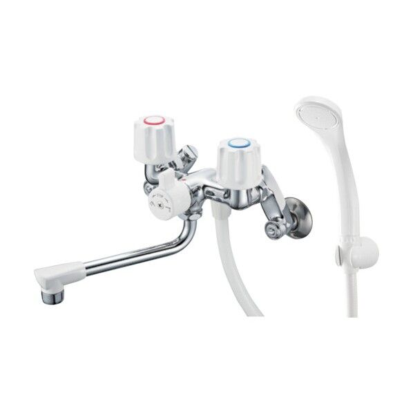 ツーバルブシャワー混合栓 2.4kg シルバー SK1104DK-W-13