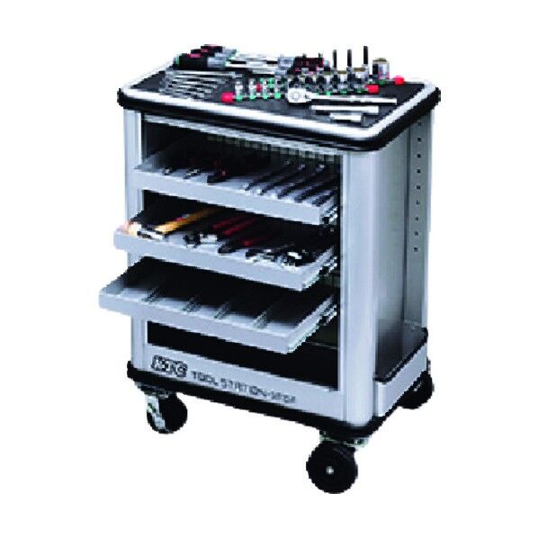 ツールステーションセット(一般機械整備用)可動式3段トレイ SK7021M 1組