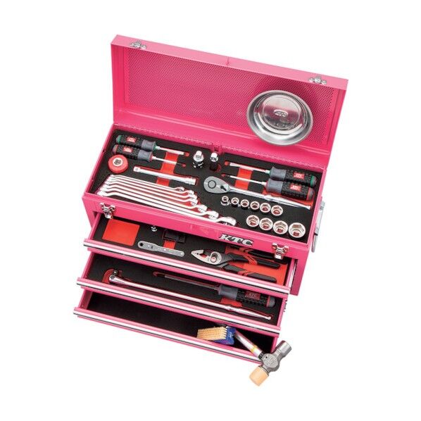 ラチェットコンビネーションレンチ採用スタンダード特別色セット(3段3引出し) ピンク SK46021XP 1ケース