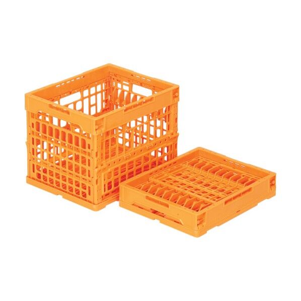 折りたたみコンテナー 558100 クールオリコンP27Z オレンジ