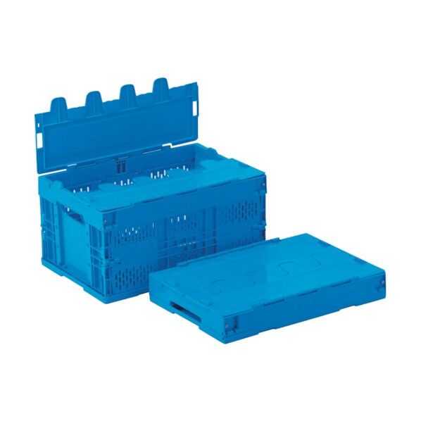 フタ一体型折りたたみコンテナー 554280 サンクレットオリコン41A