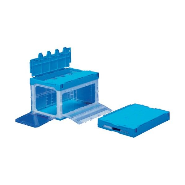 フタ一体型折りたたみコンテナー 556290 サンクレットオリコン50B(長短側扉あり)