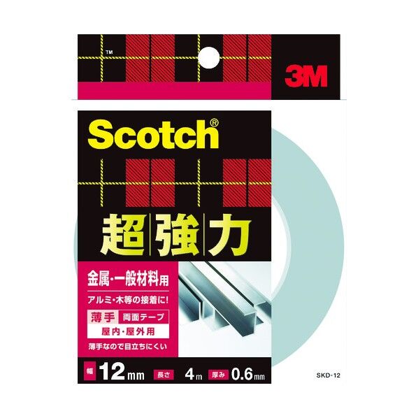 SKD-12 超強力両面テープ 金属用 12mmx4m 2687310012 1