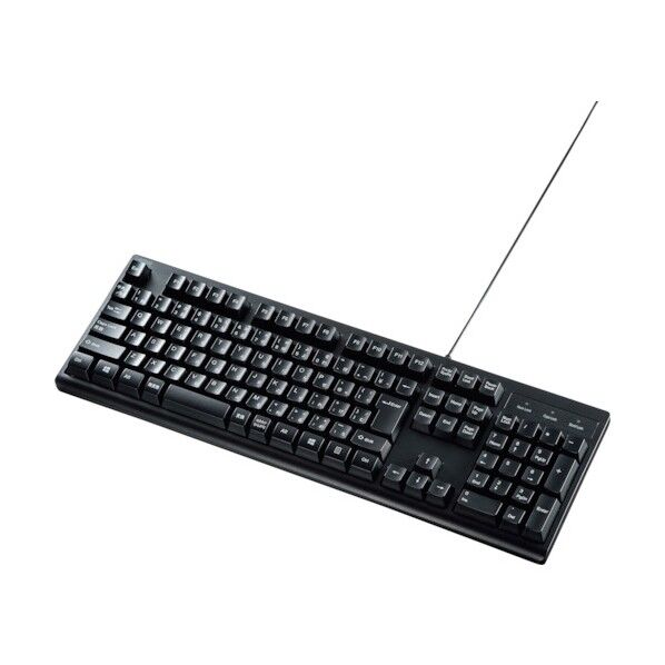 サンワサプライ 日本語109キーボード 抗菌防水防塵タイプ SKB-BS6BK 1点
