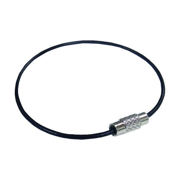 ビニコートキーワイヤー 黒 160mm SKE-101V-BK 100個