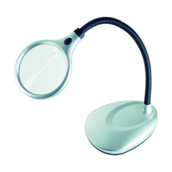 LEDスタンドルーペ 約525mm シルバー SL-23