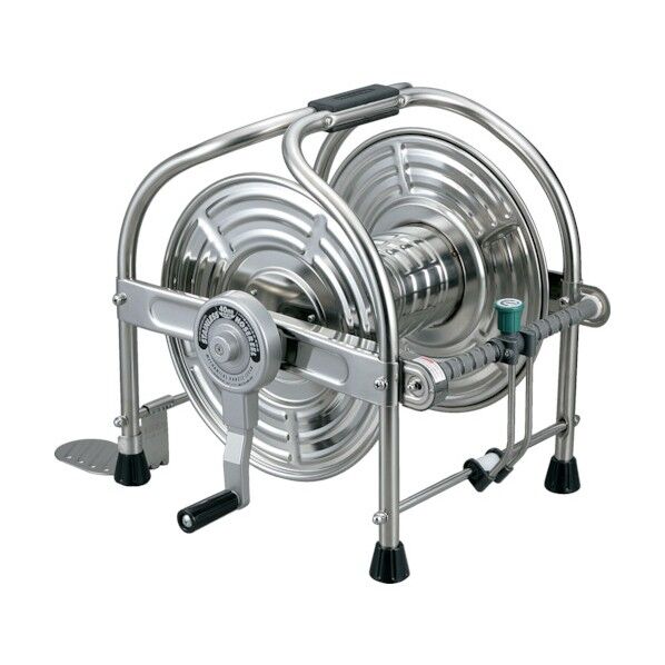 ステンレスホースリール(ホースガイド付) リールのみ
