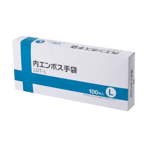 ポリエチレン手袋(TPE) 内エンボス L SLDT-L 100枚