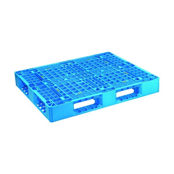 プラスチックパレットSLB-1210-2 片面四方差シ ブル- SLB-1210-2-BL 1枚